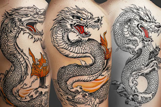 create original tattoo designs in japanese style