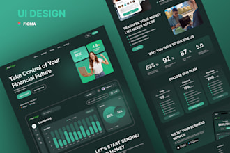 design a stunning website design ,website ui design in figma