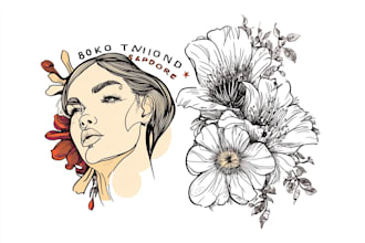 make a minimalist lineart tattoo design or illustration