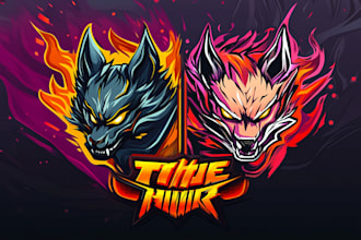 design mascot, twitch, youtube, avatar and gaming logo