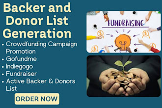 generate active backers list donors list for your crowdfunding campaign