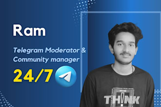 be your telegram channel moderator and community manager