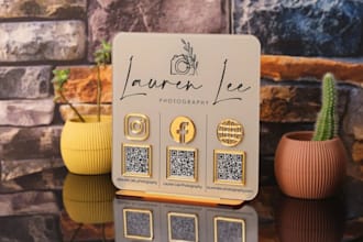 design custom qr code for your app, social media qr code, barcode, qr code maker