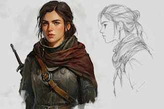 draw your d and d character according to your requirement