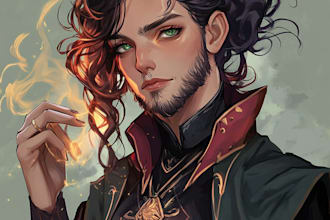 create a dnd art and d and d character for you