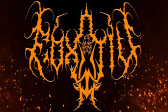 design death metal, black metal and heavy metal logo for your band