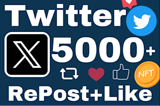 elevate your nft organic twitter, x and instagram growth, engagement  gain view