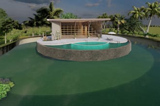 do exterior , interior , floor plan 3d design with sketchup and rendering