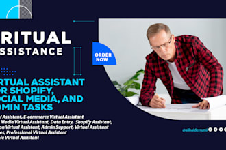 be your virtual assistant for shopify, social media, and admin tasks