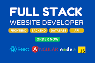 build full stack website with react, angular, nodejs, mongodb
