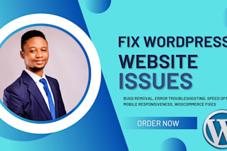 fix wordpress website error fix mobile responsive error wordpress bug web design