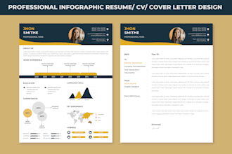 do modern infographic resume, cv, and cover letter design
