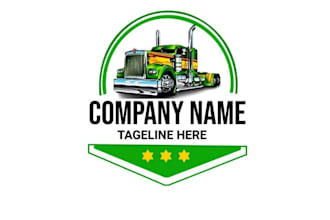 make elegant transport logistics trucking logo for you