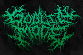 draw a brutal slam, death metal, grindcore, etc logo