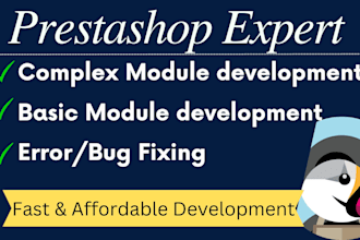 develop custom prestashop module and fix prestashop errors and bugs