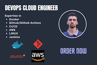 be your devops engineer helps you with linux, docker, AWS, cicd