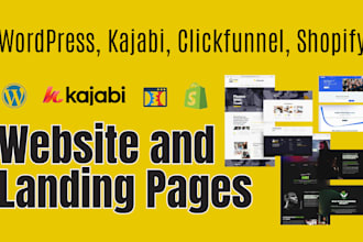 do wordpress, kajabi website and landing pages