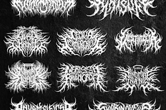 make your killer black metal logo within 24hrs