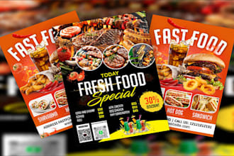custom fast food flyer design to tempt your customers