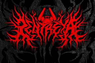 create a horror movie inspired metal logo
