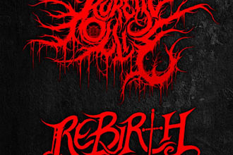 draw a filthy blackened thrash logo