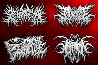 draw heavy metal, black metal, death metal font band logo
