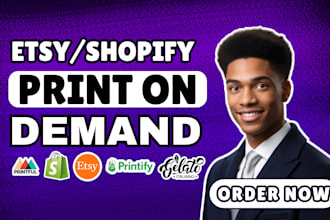 do print on demand pod etsy shop or shopify store printiful printify gelato spod