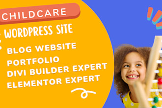 design daycare preschool and child care website