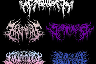 draw an extreme ,brutal or death metal logo