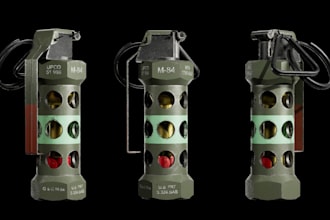 be 3d game assets texturer in substance 3d painter,photorealistic 3d prop render