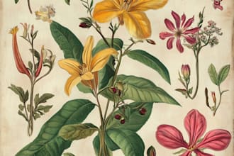 draw botanical illustration art for you