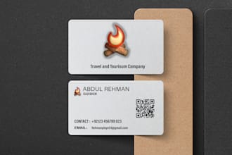 design luxury business and id card with qr code integration