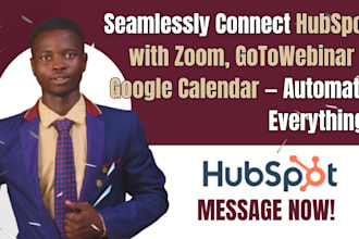 integrate, connect hubspot with goto webinar, zoom, google calendar