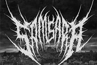 design a brutal death metal logo