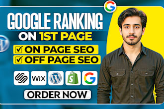 do on page SEO for shopify, wix, wordpress or squarespace websites