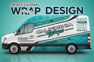make branding van wrap design, car wrap, truck, vehicle wrap