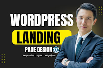 design, redesign wordpress landing page elementor, wordpress website development