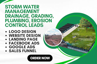 generate storm water management drainage grading plumbing erosion control leads