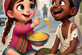 illustrate children story book illustration, children story, book illustration