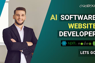 do custom ai software, full stack web application developer