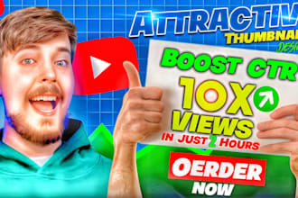 design high CTR youtube thumbnail for you