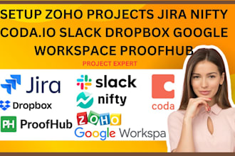 setup zoho projects jira niffy codaio slack dropbox google workspace proofhub