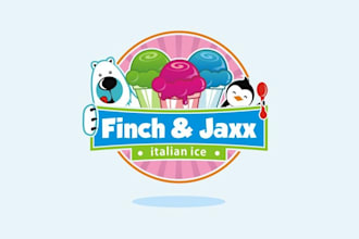 create modern bold italian ice logo design