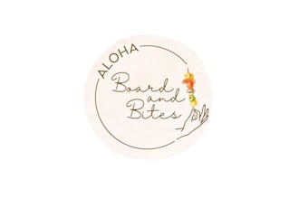 create a custom watercolor aloha food brand logo design