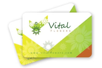 design a custom minimalist flower business identity card logo