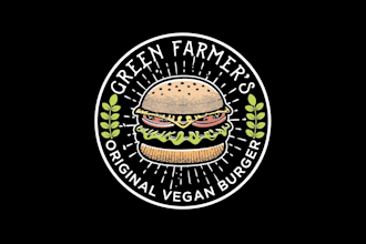 create a custom minimalist modern food burger logo design