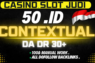 provide high da dr id contextual dofollow homepage backlinks