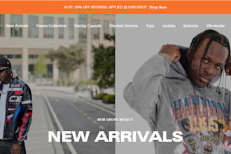 build clothing brand website clothing shopify store clothing website