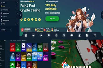 develop game app, crypto game website, crash card game, unity bug  fix, blackjac