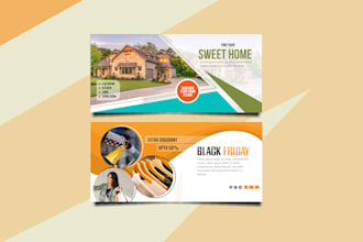 design professional social media graphics and headers